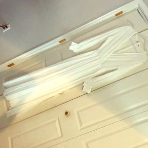 White floor-length empress dress